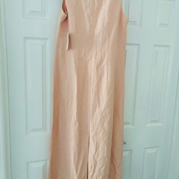 Emma James Linen / Rayon Blend Peachy Pink Dress Size 12 NWT - Picture 2 of 6